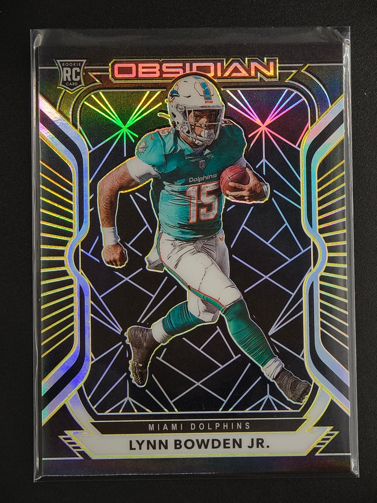 Lynn Bowden Jr. Panini Obsidian #129 Electric Etch Yellow