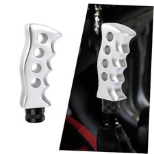 1 Pack Manual Car Gear Shift Knob with Adapter, Waterproof Durable 1 PC Silver