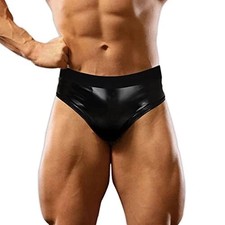 Exxact Sports Mens Wet Look Shining Bodybuilding Posing Trunks