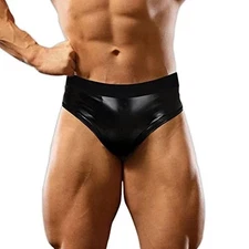 Exxact Sports Mens Wet Look Shining Bodybuilding Posing Trunks