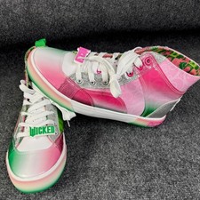 Wicked Movie High-Top Sneakers Pink Green White Women's Girls New Ground Up SZ 8