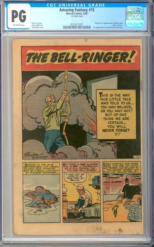 Amazing Fantasy #15 Origin & 1st App. Spider-Man Stan Lee Marvel 1962 CGC PG 7