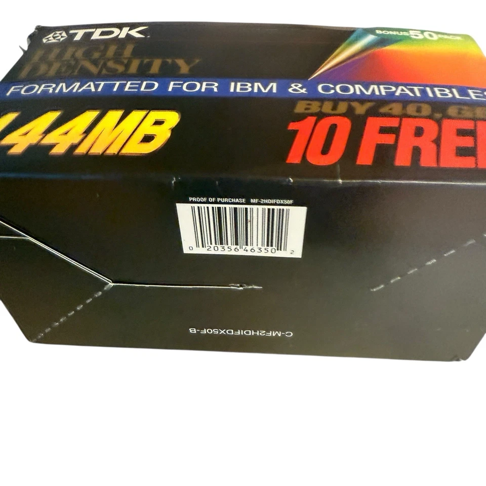 50 TDK Alta Densidad Formateado 3.5" Disquete MF-2HD 1.44 MB Compatible con IBM Foto 4 de 4