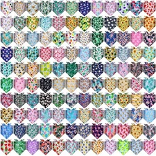 Amylove 120 Pcs Dog Bandanas Bulk Pet Accessories Triangle Puppy Scarves Summer