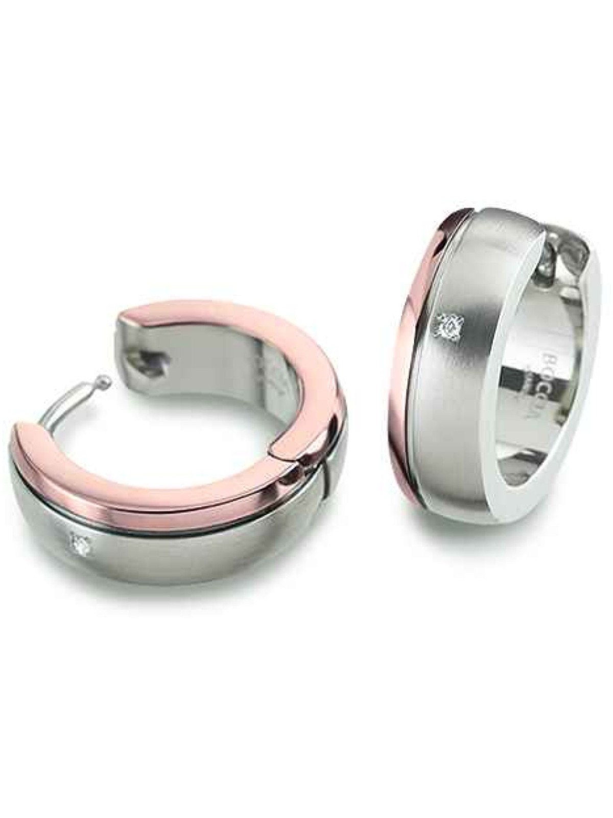 0539-17 Damen Creolen Titan weiß