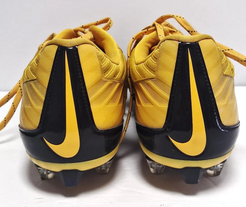 Botines de fútbol Nike Vapor Speed amarillos y negros con Swoosh talla 14 código postal leer Foto 2 de 4
