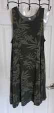 Old Navy Women's XL Olive Green Floral Tank Swing Dress