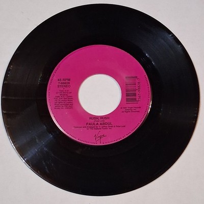 Paula Abdul  7'' Vinyl  Rush, Rush  45rpm  Virgin Records