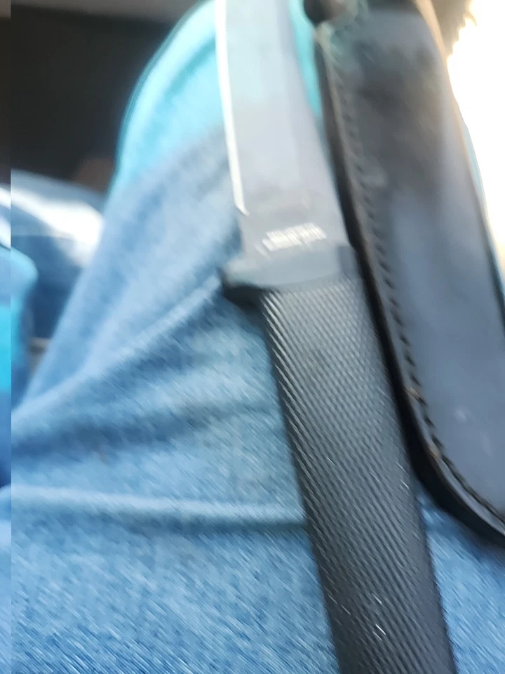 Taylor/Seto Knife 5.75 Black Stainless Steel Blade Aluminum Handle Full Tang - Image 4 of 4