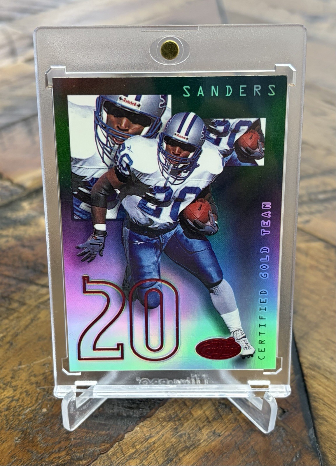 Barry Sanders 1999 Leaf Certified - Certified Gold Team Mirror Black #03/25