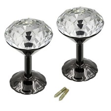 BTSKY A Pair Extra Large 60mm Glass Crystal Curtain Hold Backs Tie Back Wall