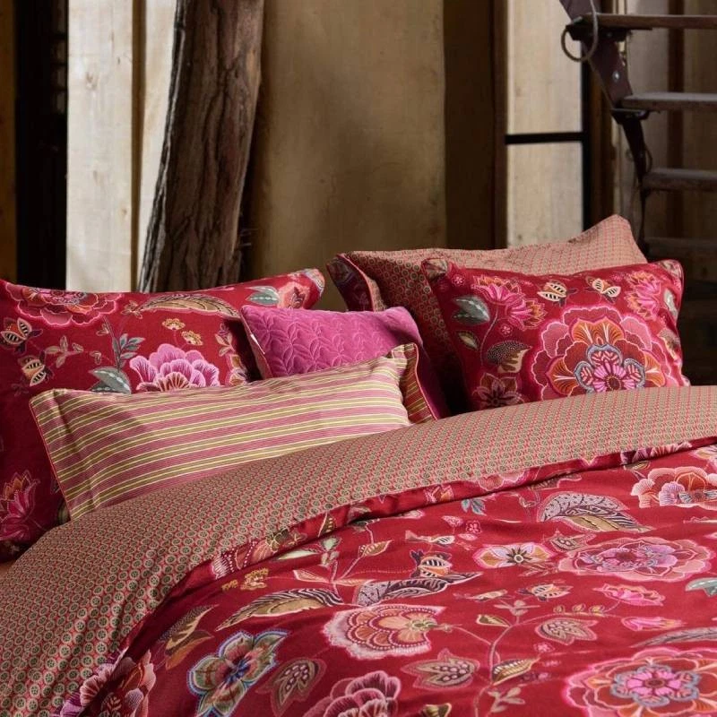 Lenzuola-copriletto completo Matrimoniale PIP STUDIO Matata rosso - Immagine 2 di 4