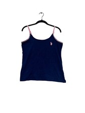 U.S. Polo Assn. Navy Blue Camisole Tank Top With Pink Trim M/M #506A