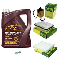 Mann Inspektionspaket 5L Mannol Energy Ultra JP 5W-20 FüR Toyota Verso 1.8 1.6