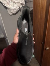 Image of Mens Clarks Leather Slip On Smart Casual Work Formal Shoes *Cotrell Free*
