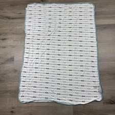 Kickee Pants Bamboo Swaddle Blanket Nautical Knot Baby Blue  White Soft FLAW