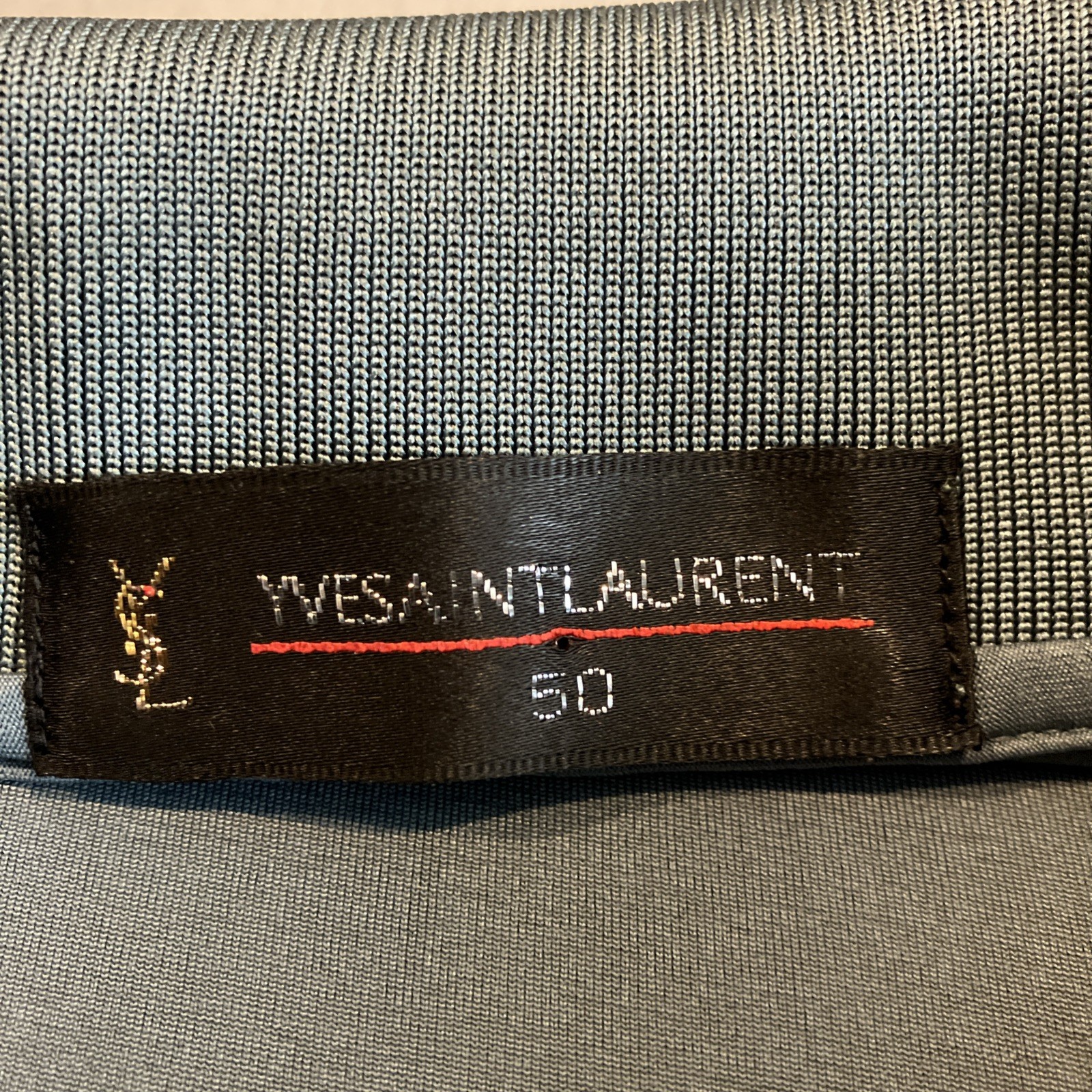 Vintage Yves Saint Laurent YSL Polo con bottoni in metallo Logo Taglia 50 Large
