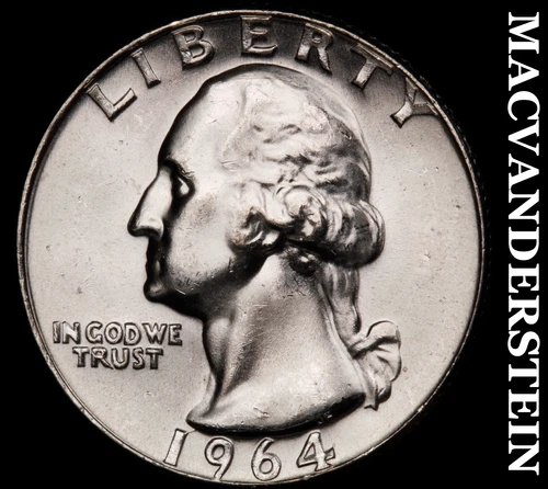 1964 Washington Quarter- Silver Choice Gem Brilliant Uncirculated #i8610