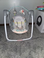 Bright Starts Playful Paradise Portable Baby Swing Multicolor, Toy Bar, Recline