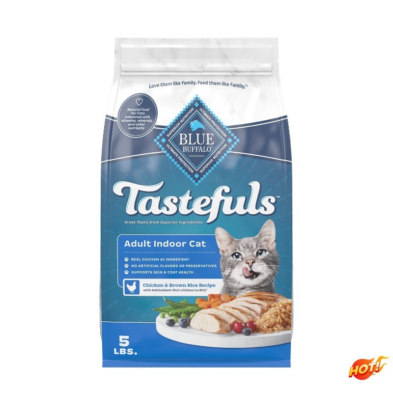 Yellow Chicken Rice Pack Blue Tastefuls Adult Indoor Chicken & Brown Rice Recipe Dry Cat Food | eBay