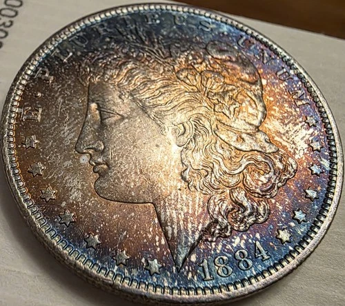 1884-O New Orleans Morgan Silver Dollar Brilliant Uncirculated4 MONSTER TONE BU