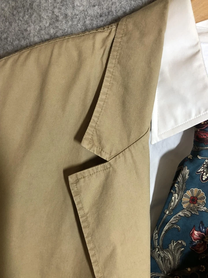 Blazer LL Bean Para Hombres 52 Alto Caqui Algodón Deportivo Abrigo Codo Parches Parche Bolsillos Foto 2 de 4