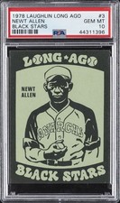 1978 LAUGHLIN LONG AGO BLACK STARS BLACK STARS #3 NEWT ALLEN PSA 10