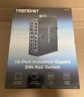 NEW TRENDnet TI-G162, 16-Port  Industrial Gigabit PoE+ DIN-Rail Switch