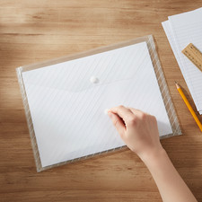 Cartella A4 in Plastica con Bottone per Ufficio e Scuola, per studenti