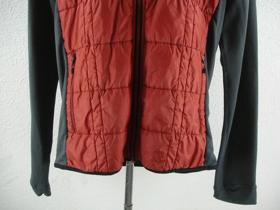 男式 XL Smartwool Corbet 120 绝缘夹克 Puffer 前橙色灰色全拉链 — 第 4/4 张图片