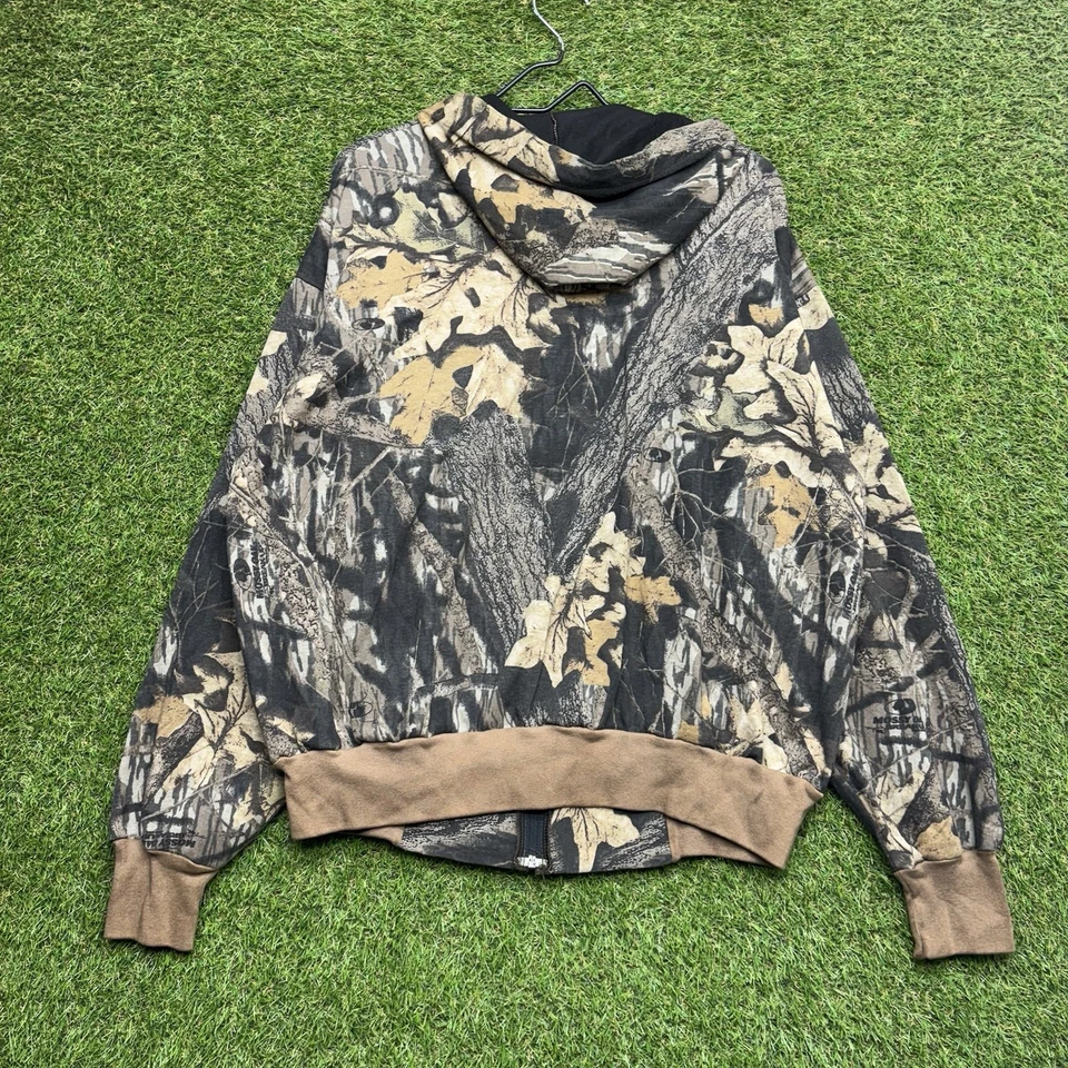 Vintage Ozark Trail Sweatshirt Mens XL Camo Lightweight Zip Up Hoodie 90's E53 - Image 2 of 4