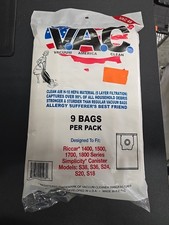 HEPA Canister Vacuum bags for Sears C 5055, 50558 Kenmore Q 50557 Panasonic 8A