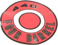 Red 440 Four Barrel Air Cleaner Lid Decal For 1966-1968 Dodge Charger Coronet