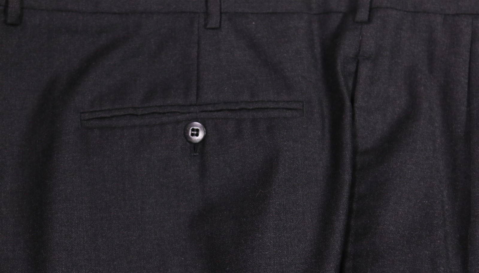 Saint Andrews Solid Charcoal Gray Pleated Wool Dr… - image 3