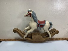 Vintage Burwood 1988 Wall Hanging Rocking Horse Nursery Decor USA 2885-A