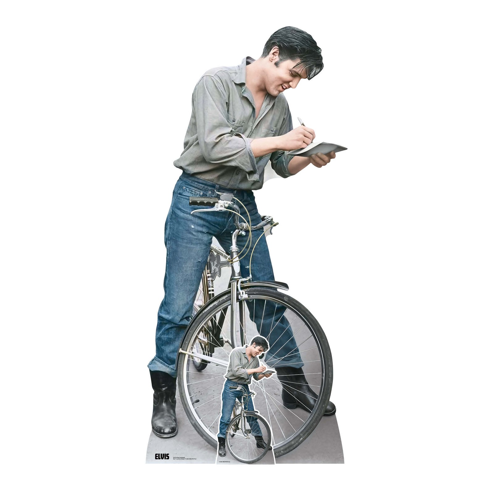 Elvis Autograph Lifesize Cardboard Cutout with Free Official Mini Standee