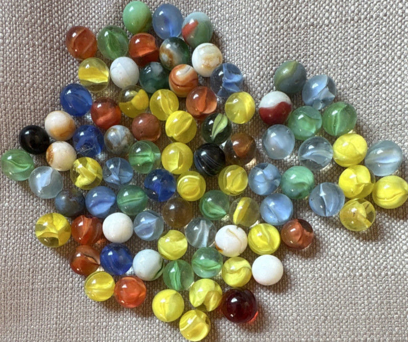 Cat's Eye Assorted Color Machine Made Toy Marbles Collection