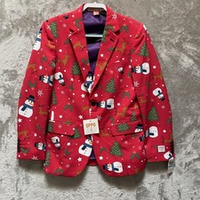Opposuits Men's Christmas Snowman Blazer Size 36 NWT