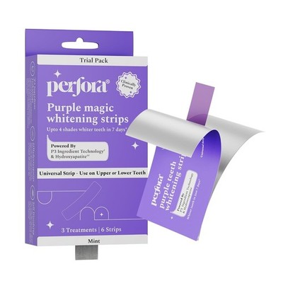 Perfora Purple Teeth Whitening Strips   Pack of 3 Treatments (6 Strips) 