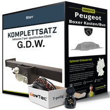 Für PEUGEOT Boxer Kasten/Bus Typ 250 Anhängerkupplung starr +eSatz 7pol 11-24