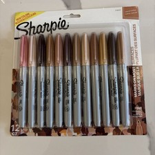 Sharpie Permanent Markers, Special Edition Portrait Colors, Fine Point, 12 Count