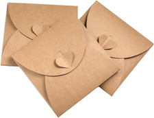 25 Pcs Retro Brown Kraft Paper CD DVD Sleeves Envelopes Cardboard Storage Cases