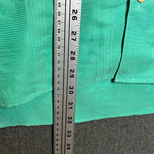 Jos A Bank Tropical Shirt XL Teal Green Palm Tree Button Up Island Vibes - Picture 7 of 9