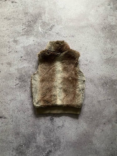 CRAZY Y2K FAUX FUR LGB IF SIX WAS NINE STYLE CROPPED VEST - Picture 8 of 9