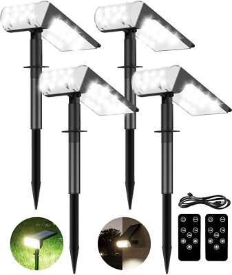 Solar Lights 51 LED 9 Lighting Solar Landscape Light Outdoor IP67 Waterproof 4PK