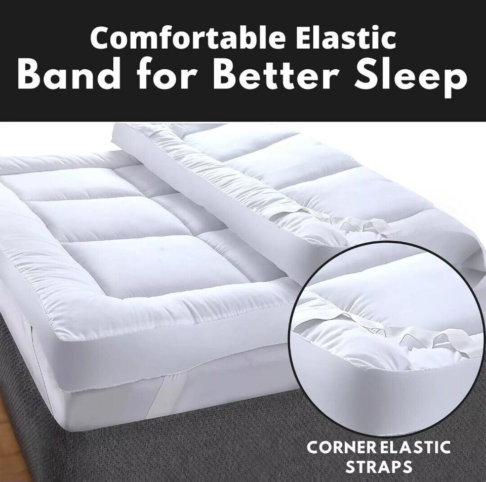 LOOMERIG Coprimaterasso In Microfibra Di Alta Qualità Da 10 Cm, Per Letto Super King Size, Morbido - Foto 10