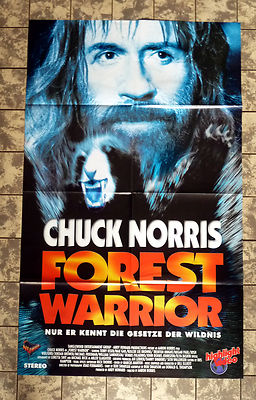 FOREST WARRIOR * Chuck Norris - VIDEO-POSTER 52x84cm German 1- Sheet 