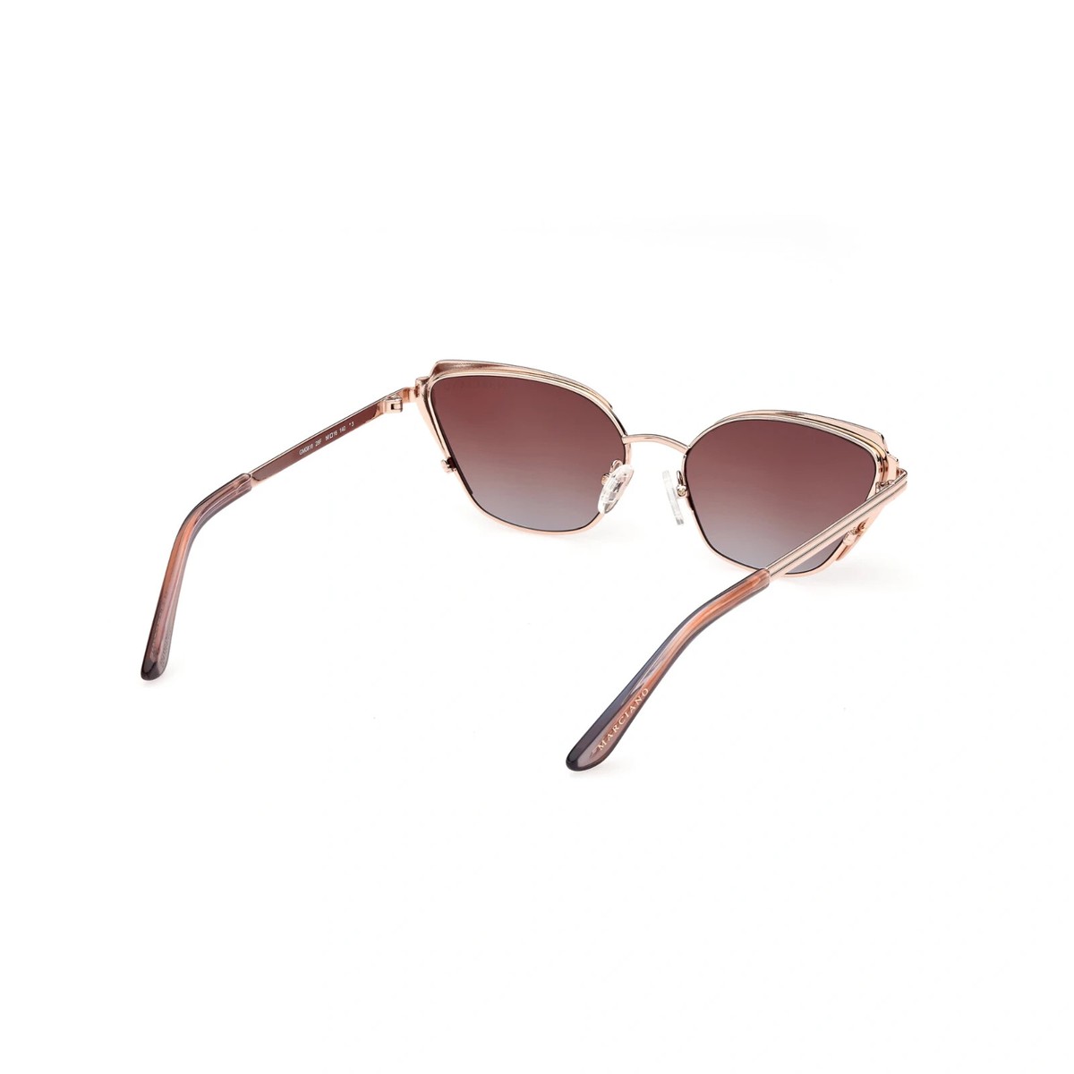 Marciano Sunglasses with Rose Gold Frame and Brown Lenses GUESS by Marciano Sunglasses GM0818 28F Rose Gold Cat Eye w  main image 4
