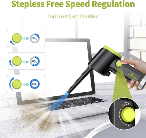 Spolverino Elettrico Portatile con Controllo Velocità Stepless - Pulizia Eco-Friendly - Foto 6 di 9