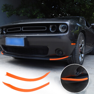 Orange Front Bumper Lip Cover Trim Frame Bezel For Dodge Challenger 2015-2019